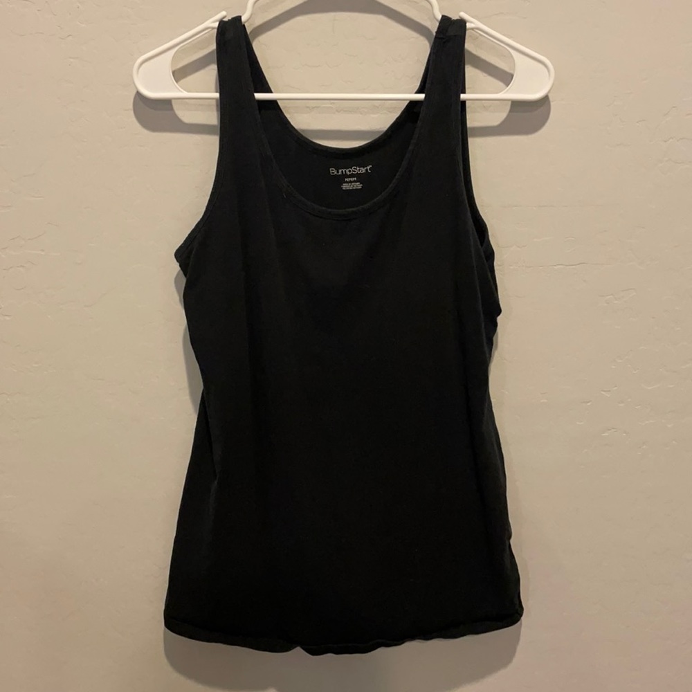 Black maternity tank top